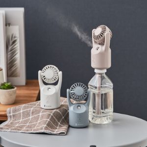 LCAF038 Life on Products(ライフオンプロダクツ) ペットボトルにも挿せるミストハンディファン 