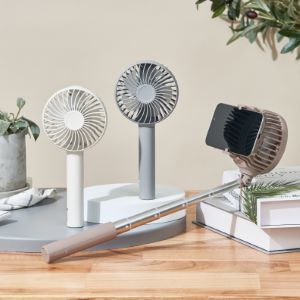 LCAF040 Life on Products(ライフオンプロダクツ) 自撮り棒にもなるハンディファン 