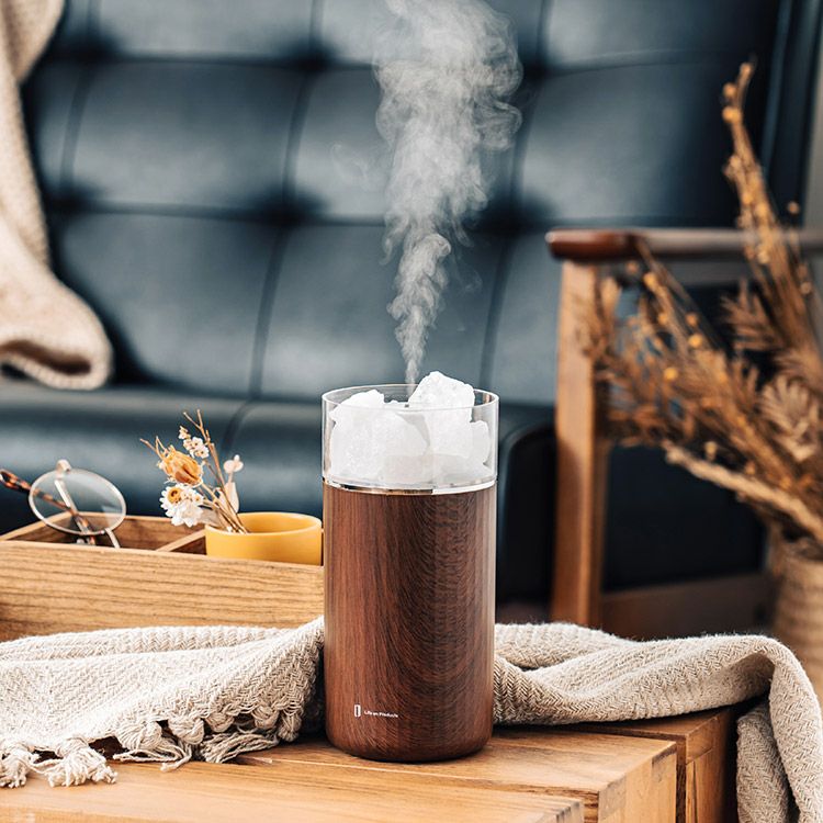 テレビで紹介されました】アロマストーンコードレス加湿器 ライト機能