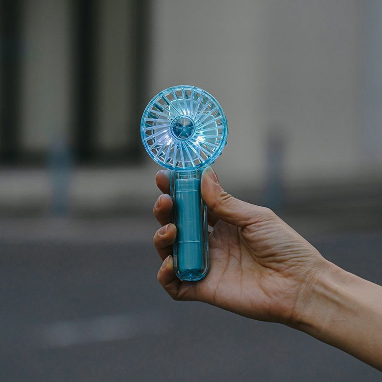訳あり商品 夏の暑さ対策に ミニクリアファン LCAF002【TVのハンディファン その他